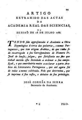 Vestigios da lingua arabica em Portugal, ou Lexicon etymologico das palavras, e nomes ...