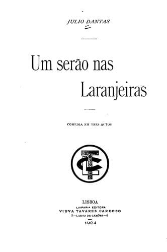 Um serão nas laranjeiras: comédia em tres actos