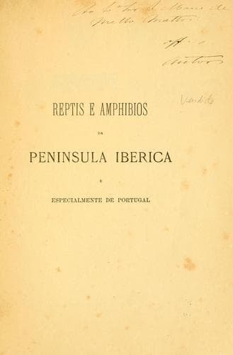 Reptis e amphibios da peninsula Iberica e especialmente de Portugal