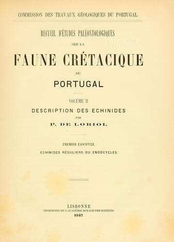 Recueil d'études paléontologiques sur la faune crétacique du Portugal