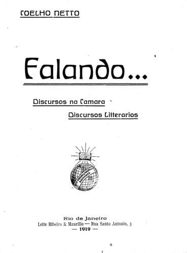 Falando--: discursos na Camara, discursos litterarios