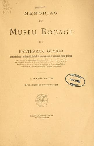 Memorias do Museu Bocage