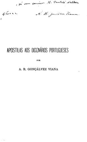 Apostilas aos dicionários portugueses