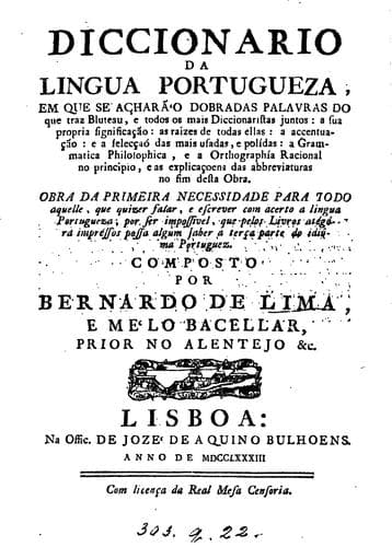 Diccionario da lingua portugueza