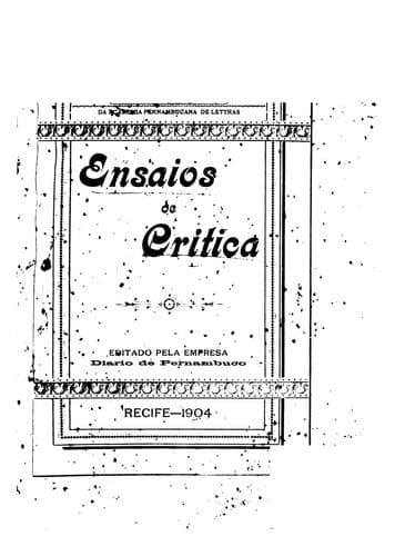 Ensaios de critica.