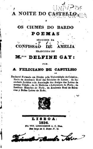 A noite do castello: E os ciumes do bardo poemas seguidos da confissao de Amelia