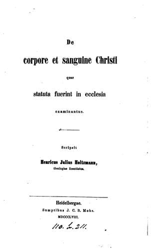 De Corpore et Sanguine Christi