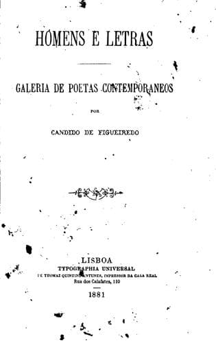 Homens e letras, galeria de poetas contemporaneos