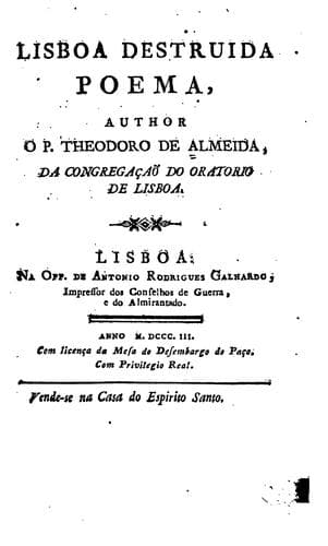 Lisboa destruida; poema.