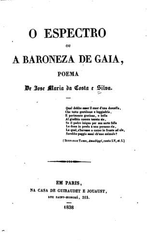 O espectro; ou, A baroneza de Gaia; poema.
