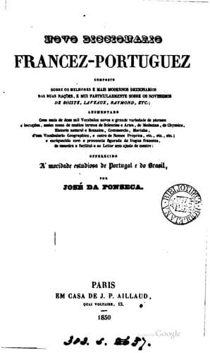 Novo diccionario francez-portuguez