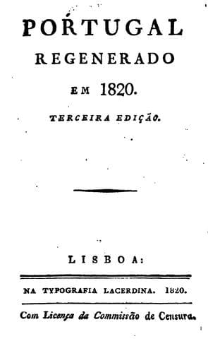 Portugal regenerado em 1820 [by M.B. Carneiro]. [With] Parabolas, por D.C.N. Publícola
