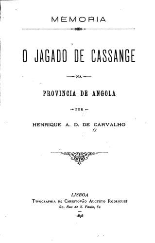 O jagado de Cassange na provincia de Angola