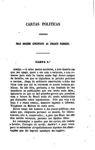 Questões do dia: observações políticas e litterárias