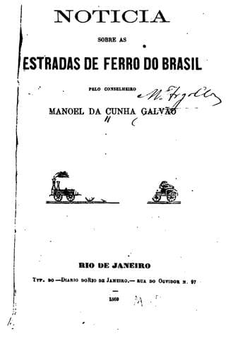 Noticia sobre as estradas de ferro do Brasil