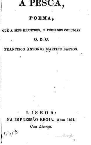 A pesca, poema: que a seus illustres