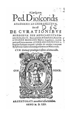 Eupórista Ped. Dioscoridis Anazarbei ad Andromachum, hoc est De curationibus ...