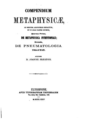 Compendium metaphysicæ, ad mentem Aristotelis redactum, et in duas partes ...