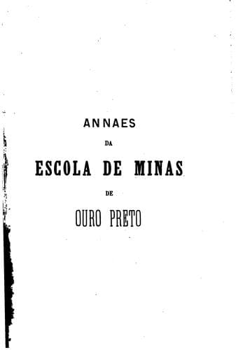 Annaes da Escola de Minas de Ouro Preto