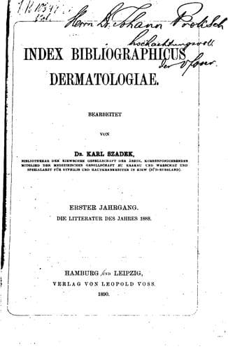 Index Bibliographicus dermatologiae