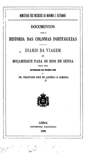 Diario da viagem de Moçambique para os rios de Senna