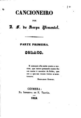 Cancioneiro, parte primeira: Solaos