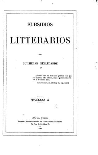 Subsidios litterarios