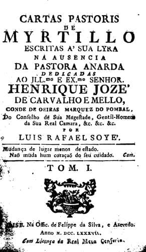 Cartas pastoris de Myrtillo escritas a' sua lyra na ausencia da pastora Anarda