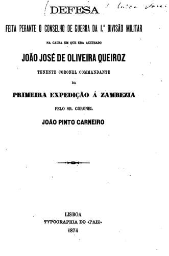 Defesa feita perante o Conselho de Guerra da 1. Divisão Militar na causa em que era accusado ...