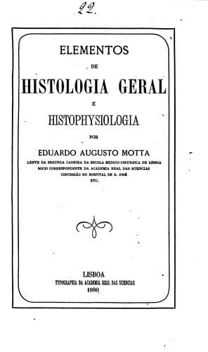 Elements de histologia geral e histophysiologia