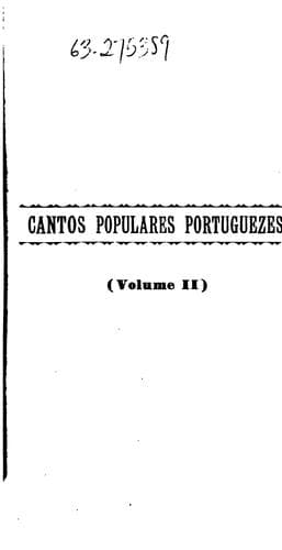 Cantos populares portuguezes