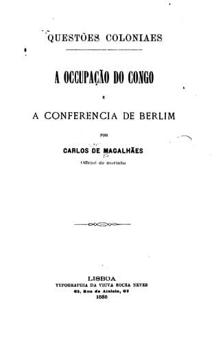 A occupação do Congo e a conferencia de Berlim