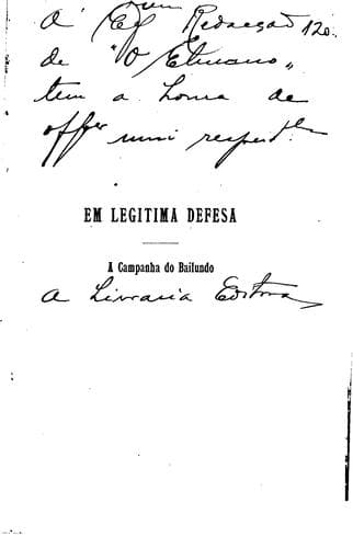 Em legitima defesa: resposta ao livro (1a edição) do Exmo. Conselheiro ...