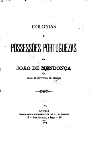 Colonias e possessões portuguezas