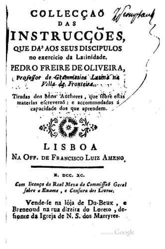 Collecção das instrucções, que da' aos seus discipulos no exercicio da ...