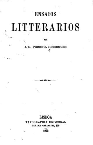 Ensaios litterarios