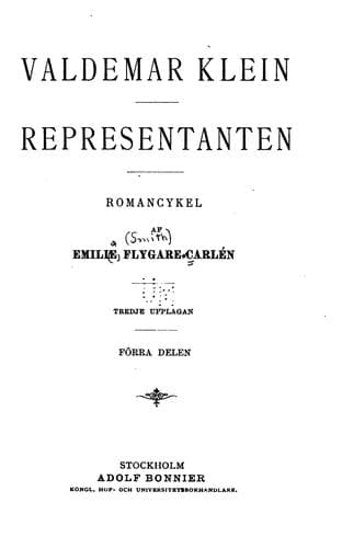 Valdermar Klein Representanten: Romancykel