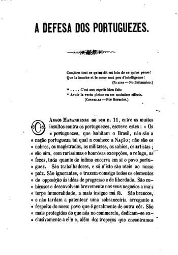 A defesa dos portuguezes