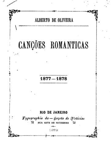 Canções romanticas, 1877-1878