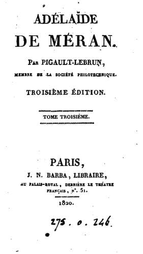 Adélaïe de Méran 3e éd