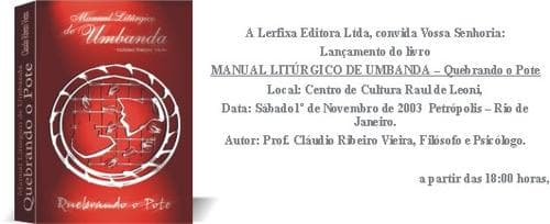 Manual litúrgico de Umbanda: Quebrando o pote