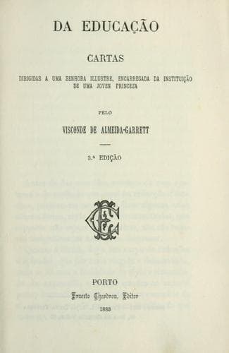 Da educação: cartas dirigidas a uma senhora illustre, encarregada da instituição de uma joven princeza