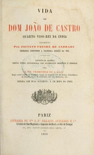 Vida de Dom João de Castro quarto viso-rei da India