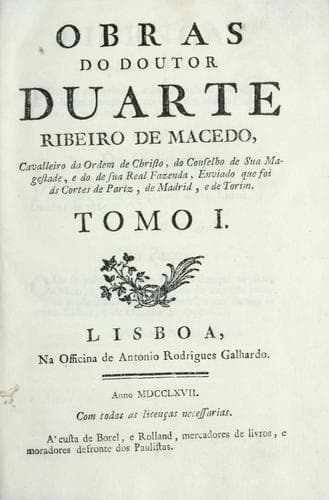 Obras de doutor Duarte Ribeiro de Macedo