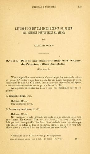 Estudos ichthyologicos ácerca da fauna dos dominios portuguezes na Africa