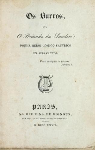 Os burros: ou, O reinado da sandice : poema heroi-comico-satyrico em seis cantos