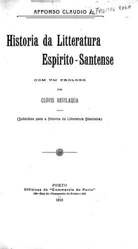 Historia da litteratura Espirito-Santense