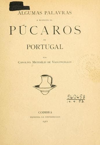 Algumas palavras a respeito de púcaros de Portugal