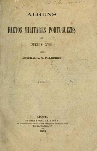 Alguns factos militares portuguezes no século XVIII