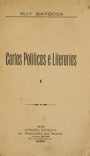 Cartas politicas e literarias